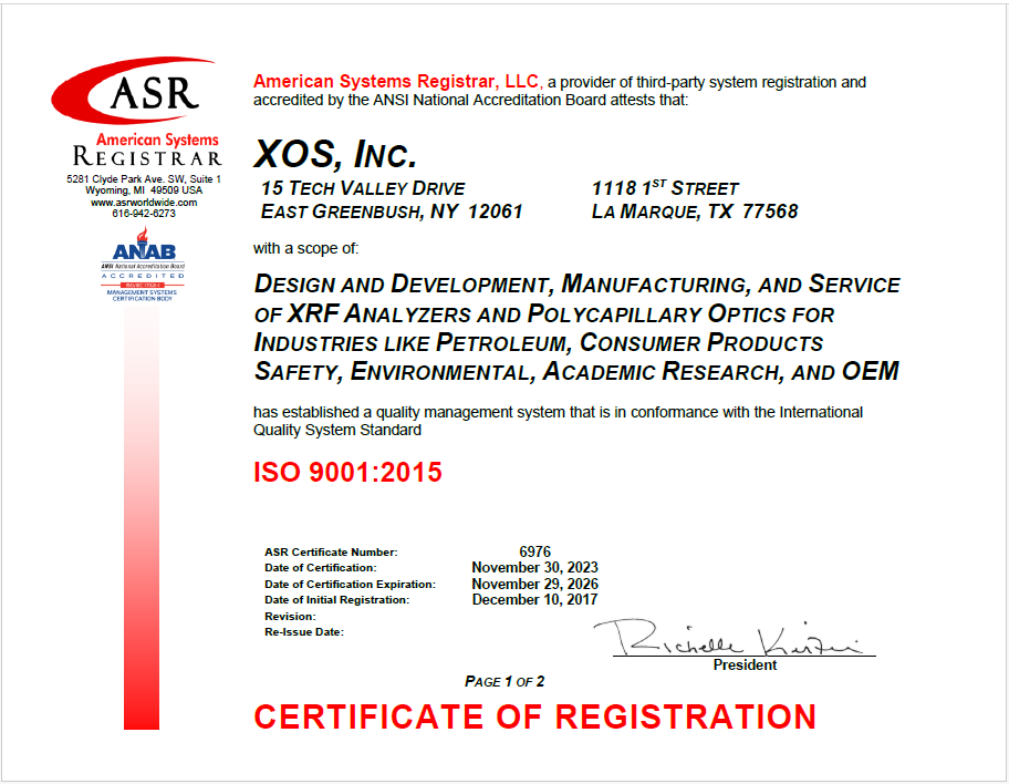 ISO Certificate